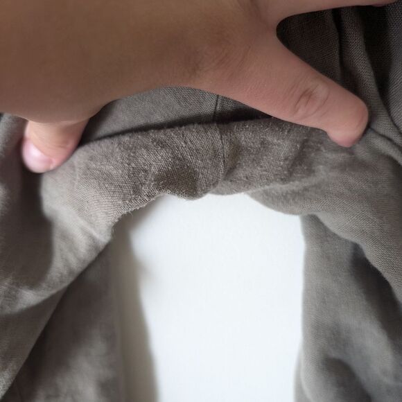 J. Jill Garment Dyed Linen Roll Tab Crop Pants Size XL Petite - Picture 5 of 10